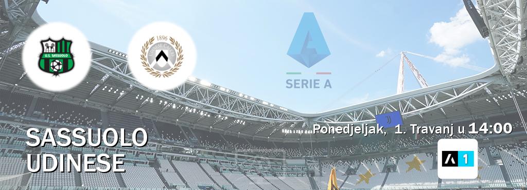 Izravni prijenos utakmice Sassuolo i Udinese pratite uživo na Arena Sport 1 (Ponedjeljak,  1. Travanj u  14:00).