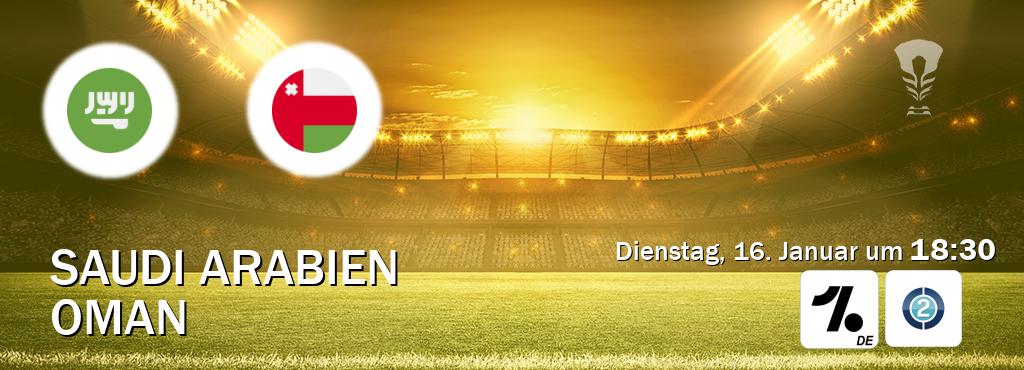 Das Spiel zwischen Saudi Arabien und Oman wird am Dienstag, 16. Januar um  18:30, live vom OneFootball Deutschland und Sportdigital FUSSBALL 2 übertragen.