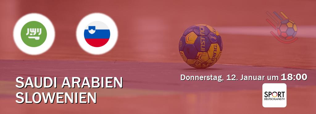 Das Spiel zwischen Saudi Arabien und Slowenien wird am Donnerstag, 12. Januar um  18:00, live vom Sportdeutschland.TV übertragen.