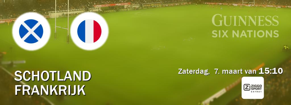 Wedstrijd tussen Schotland en Frankrijk live op tv bij Ziggo Sport 5 (zaterdag,  7. maart van  15:10).