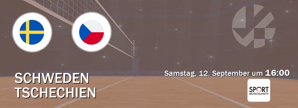 Das Spiel zwischen Schweden und Tschechien wird am Samstag, 12. September um  16:00, live vom Sportdeutschland.TV übertragen.