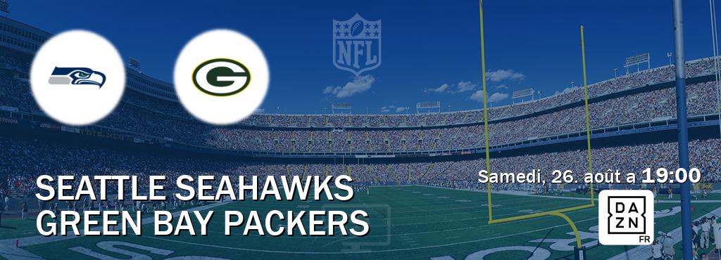 Match entre Seattle Seahawks et Green Bay Packers en direct à la DAZN (samedi, 26. août a  19:00).
