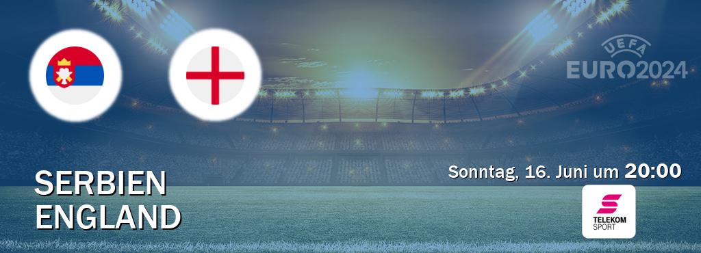 Das Spiel zwischen Serbien und England wird am Sonntag, 16. Juni um  20:00, live vom Magenta Sport übertragen.