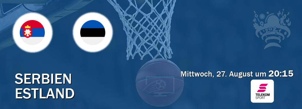 Das Spiel zwischen Serbien und Estland wird am Mittwoch, 27. August um 20:15, live vom Magenta Sport übertragen. Das Spiel zwischen Serbien und Estland wird am Mittwoch, 27. August um 20:15, live vom Magenta Sport übertragen.