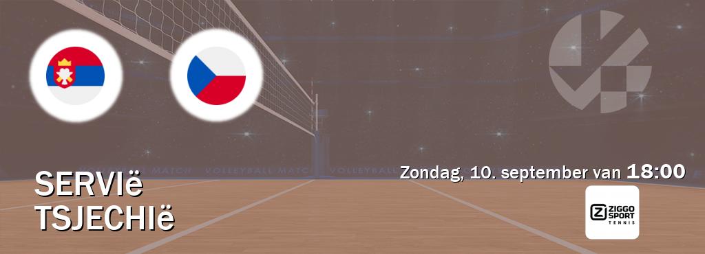 Wedstrijd tussen Servië en Tsjechië live op tv bij Ziggo Sport Tennis (zondag, 10. september van  18:00).