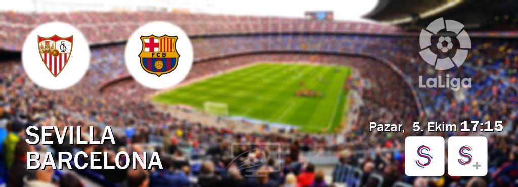 Karşılaşma Sevilla - Barcelona S Sport ve S Sport +'den canlı yayınlanacak (Pazar,  5. Ekim  17:15).