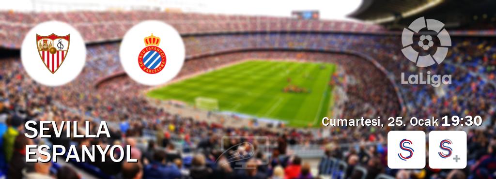 Karşılaşma Sevilla - Espanyol S Sport ve S Sport +'den canlı yayınlanacak (Cumartesi, 25. Ocak  19:30).