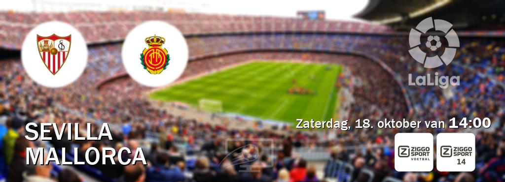 Wedstrijd tussen Sevilla en Mallorca live op tv bij Ziggo Sport, Ziggo Sport 14 (zaterdag, 18. oktober van  14:00).