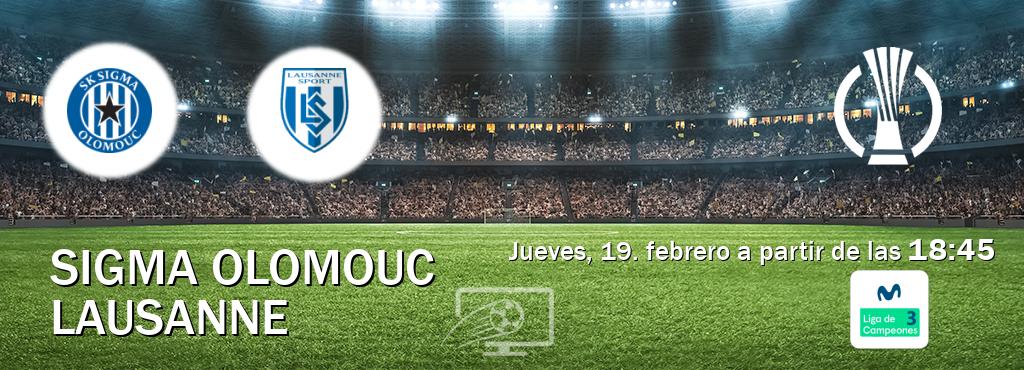 El partido entre Sigma Olomouc y Lausanne será retransmitido por Movistar Liga de Campeones 3 (jueves, 19. febrero a partir de las  18:45).