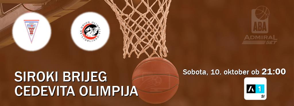 Dvoboj Siroki Brijeg in Cedevita Olimpija s prenosom tekme v živo na Arena Sport 1.