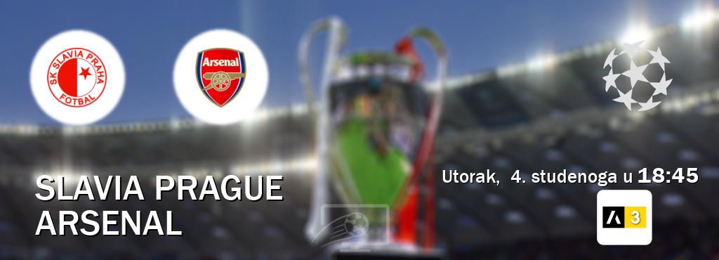 Izravni prijenos utakmice Slavia Prague i Arsenal pratite uživo na Arena Sport 3 (utorak, 4. studenoga u 18:45). Izravni prijenos utakmice Slavia Prague i Arsenal pratite uživo na Arena Sport 3 (utorak, 4. studenoga u 18:45).