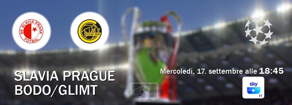 Il match Slavia Prague - Bodo/Glimt sarà trasmesso in diretta TV su SKY Go Italia (ore 18:45) Il match Slavia Prague - Bodo/Glimt sarà trasmesso in diretta TV su SKY Go Italia (ore 18:45)