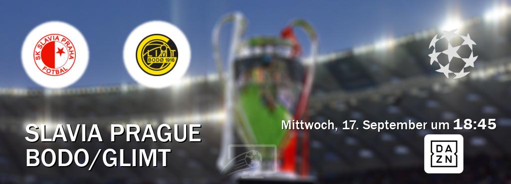 Das Spiel zwischen Slavia Prague und Bodo/Glimt wird am Mittwoch, 17. September um 18:45, live vom DAZN übertragen. Das Spiel zwischen Slavia Prague und Bodo/Glimt wird am Mittwoch, 17. September um 18:45, live vom DAZN übertragen.