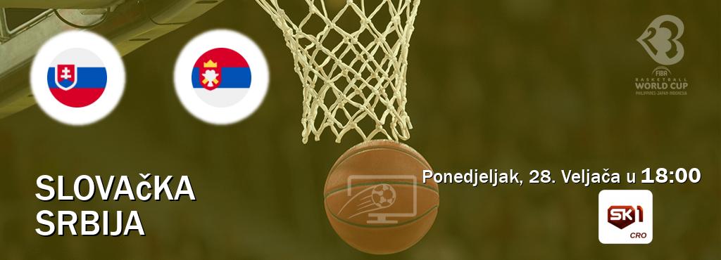 Izravni prijenos utakmice Slovačka i Srbija pratite uživo na Sportklub 1 (Ponedjeljak, 28. Veljača u  18:00).