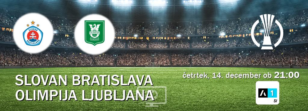 Slovan Bratislava in Olimpija Ljubljana v živo na Arena Sport 1. Prenos tekme bo v četrtek, 14. december ob  21:00