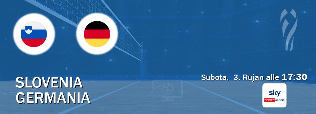 Il match Slovenia - Germania sarà trasmesso in diretta TV su Sky Sport Action (ore 17:30)