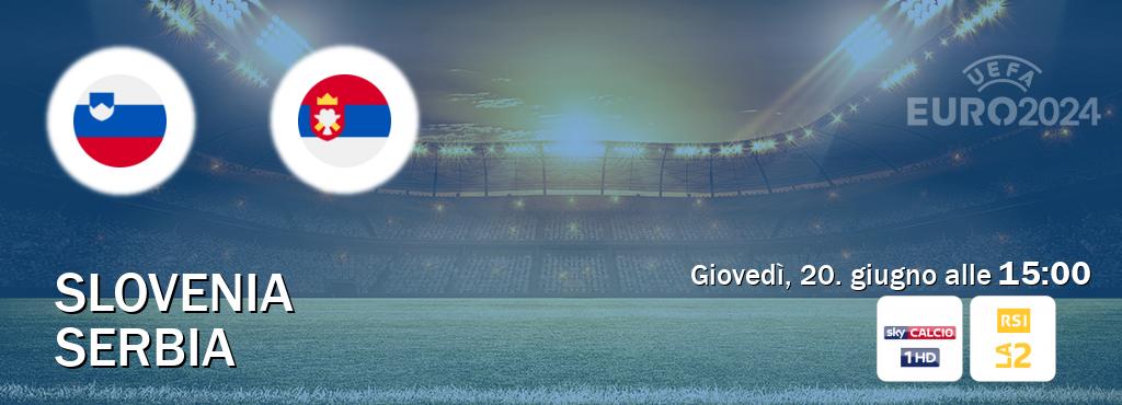 Il match Slovenia - Serbia sarà trasmesso in diretta TV su Sky Sport e RSI La 2 (ore 15:00)