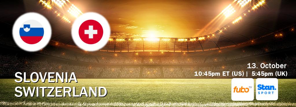 You can watch game live between Slovenia and Switzerland on fuboTV(US) and Stan Sport(AU).