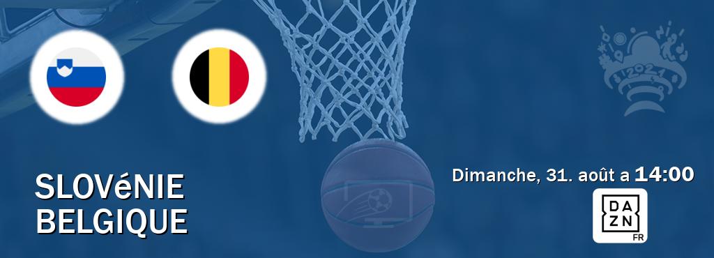 Match entre Slovénie et Belgique en direct à la DAZN (dimanche, 31. août a  14:00).