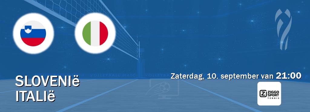 Wedstrijd tussen Slovenië en Italië live op tv bij Ziggo Sport Tennis (zaterdag, 10. september van  21:00).