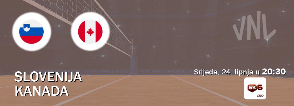 Izravni prijenos utakmice Slovenija i Kanada pratite uživo na Sportklub 6 (srijeda, 24. lipnja u 20:30). Izravni prijenos utakmice Slovenija i Kanada pratite uživo na Sportklub 6 (srijeda, 24. lipnja u 20:30).