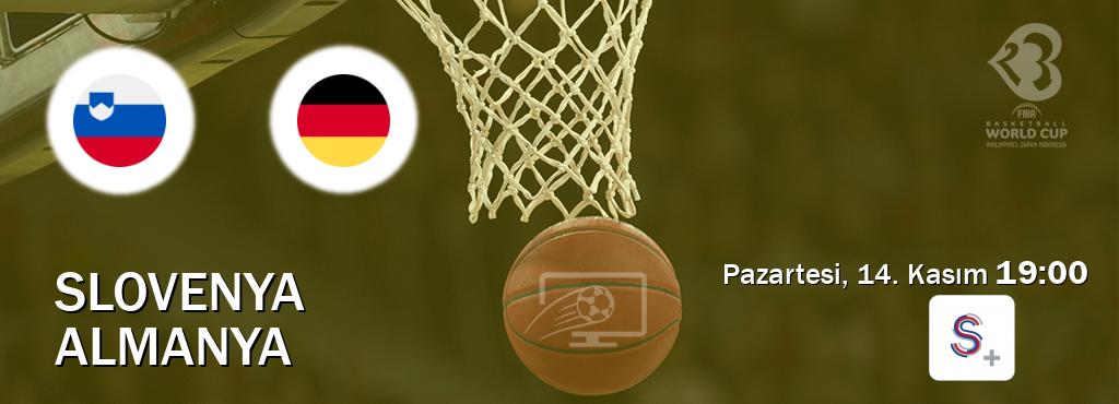 Karşılaşma Slovenya - Almanya S Sport +'den canlı yayınlanacak (Pazartesi, 14. Kasım  19:00).