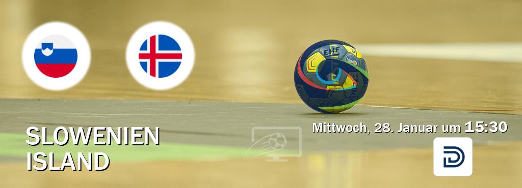 Das Spiel zwischen Slowenien und Island wird am Mittwoch, 28. Januar um  15:30, live vom DYN übertragen.