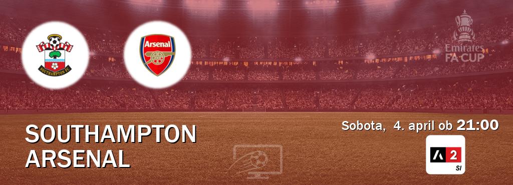 Prenos tekme med Southampton in Arsenal v živo na Arena Sport 2 (sobota,  4. april ob  21:00 uri).
