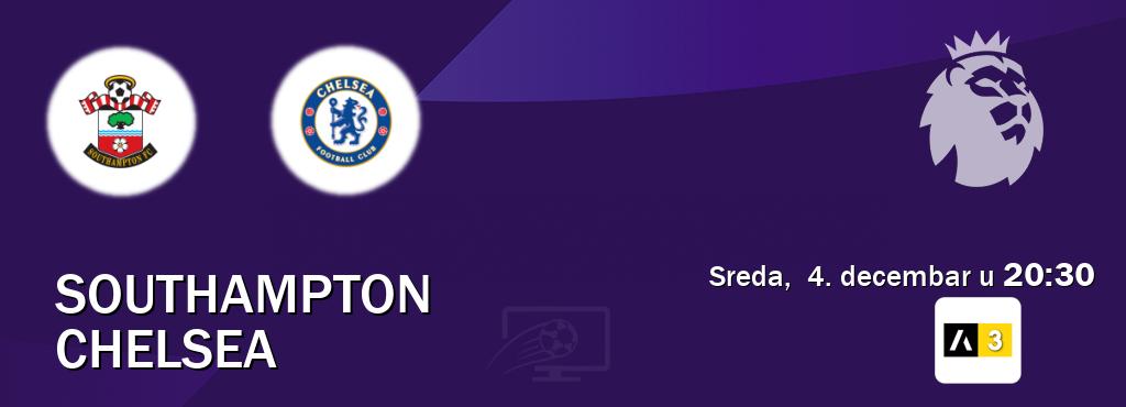 Izravni prijenos utakmice Southampton i Chelsea pratite uživo na Arena Sport 3 (sreda,  4. decembar u  20:30).