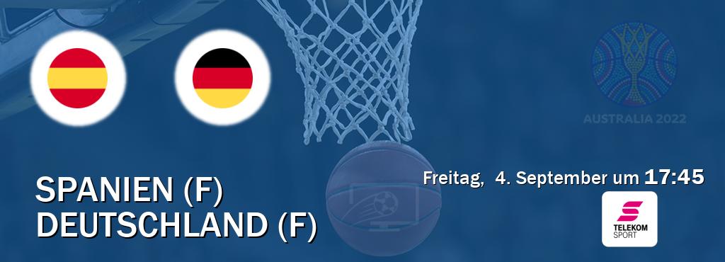 Das Spiel zwischen Spanien (F) und Deutschland (F) wird am Freitag,  4. September um  17:45, live vom Magenta Sport übertragen.