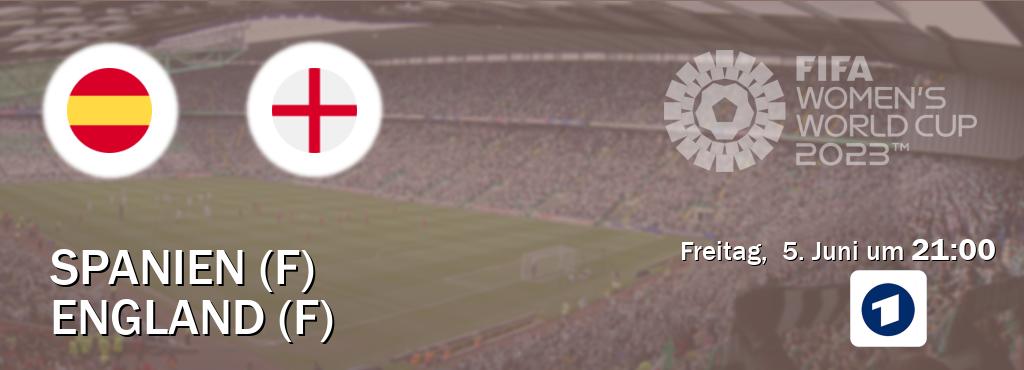 Das Spiel zwischen Spanien (F) und England (F) wird am Freitag,  5. Juni um  21:00, live vom Das Erste übertragen.