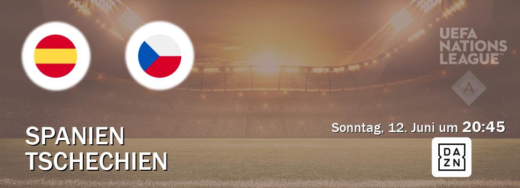Das Spiel zwischen Spanien und Tschechien wird am Sonntag, 12. Juni um  20:45, live vom DAZN übertragen.