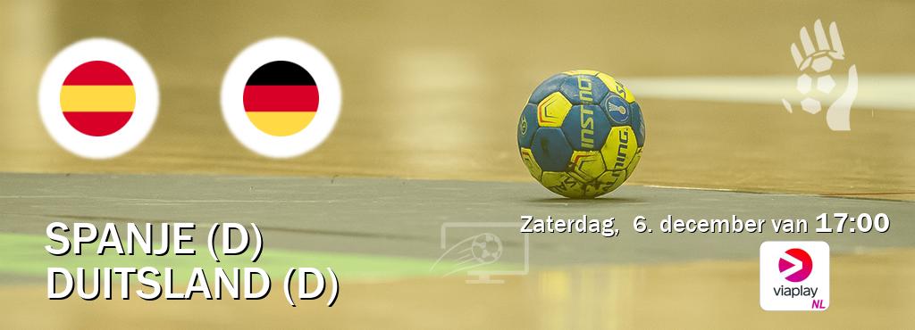 Wedstrijd tussen Spanje (D) en Duitsland (D) live op tv bij Viaplay Nederland (zaterdag,  6. december van  17:00).