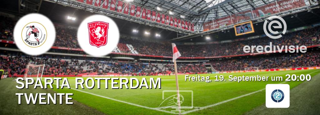 Das Spiel zwischen Sparta Rotterdam und Twente wird am Freitag, 19. September um 20:00, live vom Sportdigital FUSSBALL 2 übertragen. Das Spiel zwischen Sparta Rotterdam und Twente wird am Freitag, 19. September um 20:00, live vom Sportdigital FUSSBALL 2 übertragen.