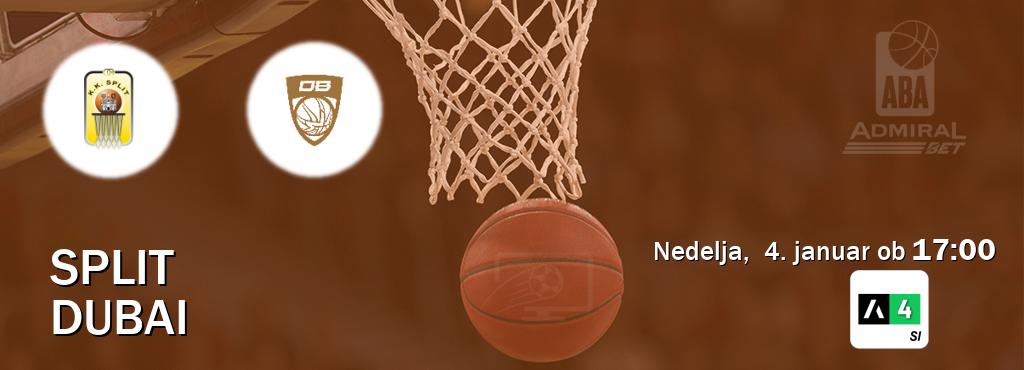 Dvoboj Split in Dubai s prenosom tekme v živo na Arena Sport 4.