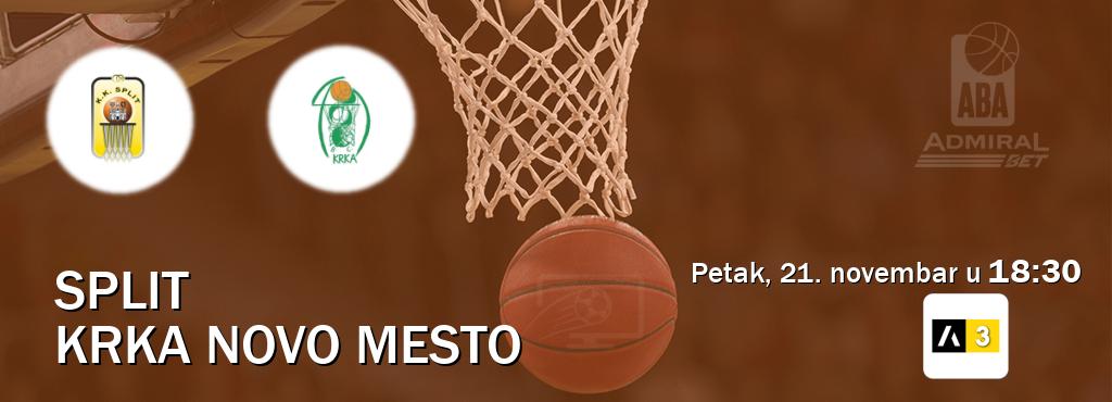Izravni prijenos utakmice Split i Krka Novo Mesto pratite uživo na Arena Sport 3 (petak, 21. novembar u 18:30). Izravni prijenos utakmice Split i Krka Novo Mesto pratite uživo na Arena Sport 3 (petak, 21. novembar u 18:30).