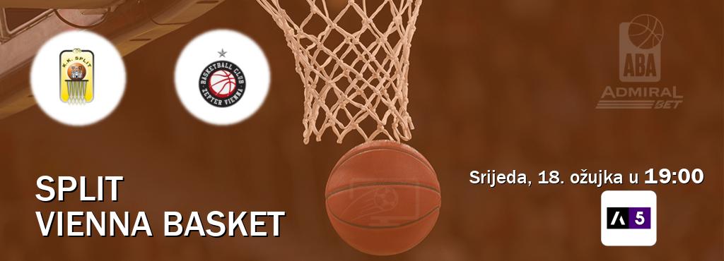 Izravni prijenos utakmice Split i Vienna Basket pratite uživo na Arena Sport 5 (srijeda, 18. ožujka u 19:00). Izravni prijenos utakmice Split i Vienna Basket pratite uživo na Arena Sport 5 (srijeda, 18. ožujka u 19:00).