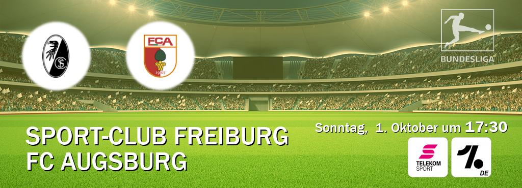 Das Spiel zwischen Sport-Club Freiburg und FC Augsburg wird am Sonntag,  1. Oktober um  17:30, live vom Magenta Sport und OneFootball Deutschland übertragen.