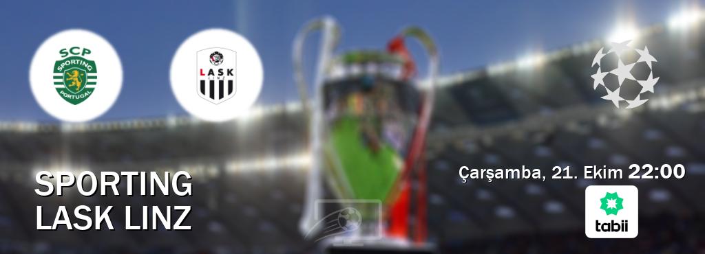 Karşılaşma Sporting - LASK Linz Tabii'den canlı yayınlanacak (Çarşamba, 21. Ekim 22:00). Karşılaşma Sporting - LASK Linz Tabii'den canlı yayınlanacak (Çarşamba, 21. Ekim 22:00).