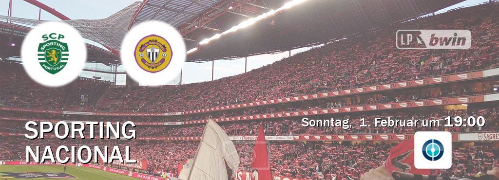 Das Spiel zwischen Sporting und Nacional wird am Sonntag,  1. Februar um  19:00, live vom Sportdigital FUSSBALL übertragen.