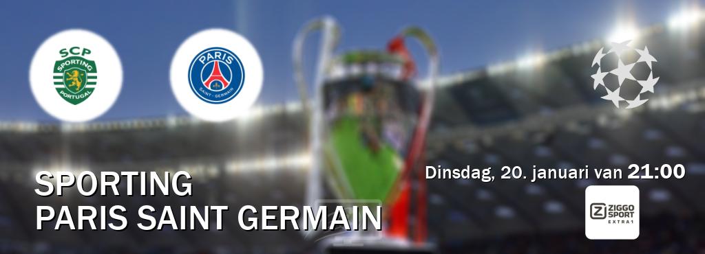 Wedstrijd tussen Sporting en Paris Saint Germain live op tv bij Ziggo Sport 5 (dinsdag, 20. januari van  21:00).
