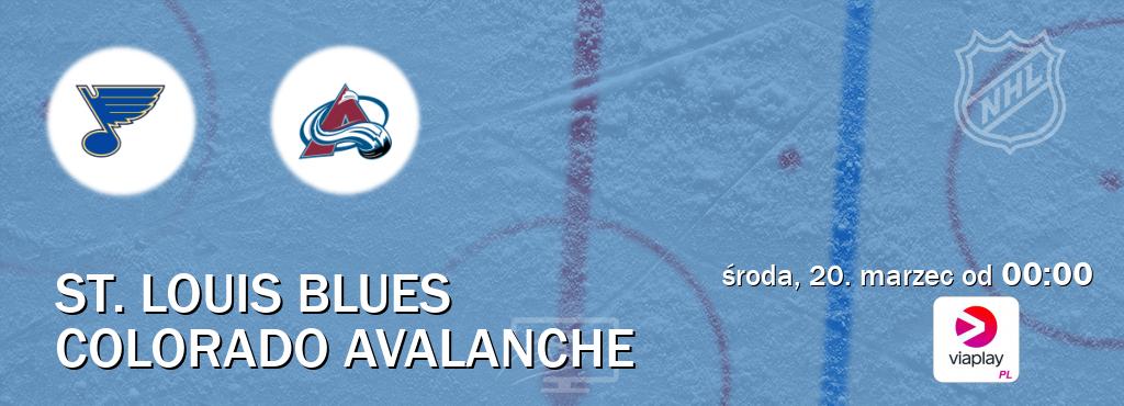 Gra między St. Louis Blues i Colorado Avalanche transmisja na żywo w Viaplay Polska (środa, 20. marzec od  00:00).