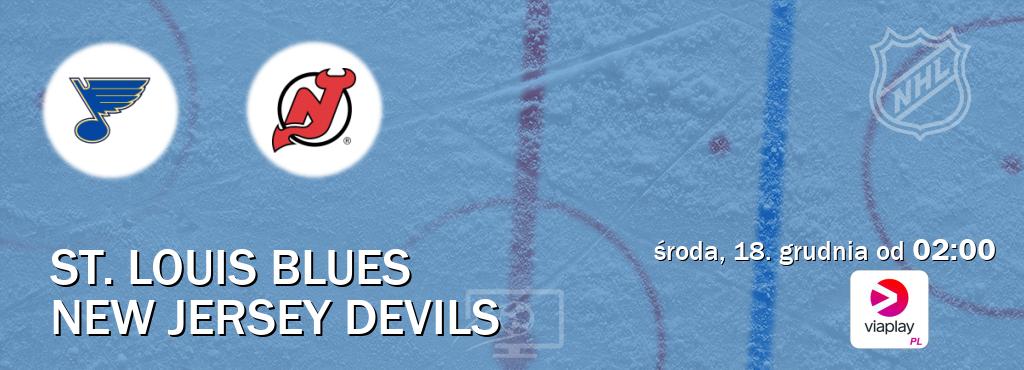 Gra między St. Louis Blues i New Jersey Devils transmisja na żywo w Viaplay Polska (środa, 18. grudnia od  02:00).