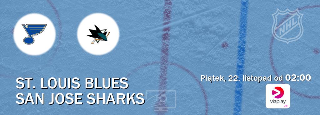 Gra między St. Louis Blues i San Jose Sharks transmisja na żywo w Viaplay Polska (piątek, 22. listopad od  02:00).