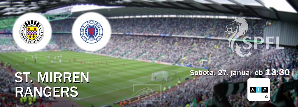 Prenos tekme med St. Mirren in Rangers v živo na Arena Sport Premium (sobota, 27. januar ob  13:30 uri).