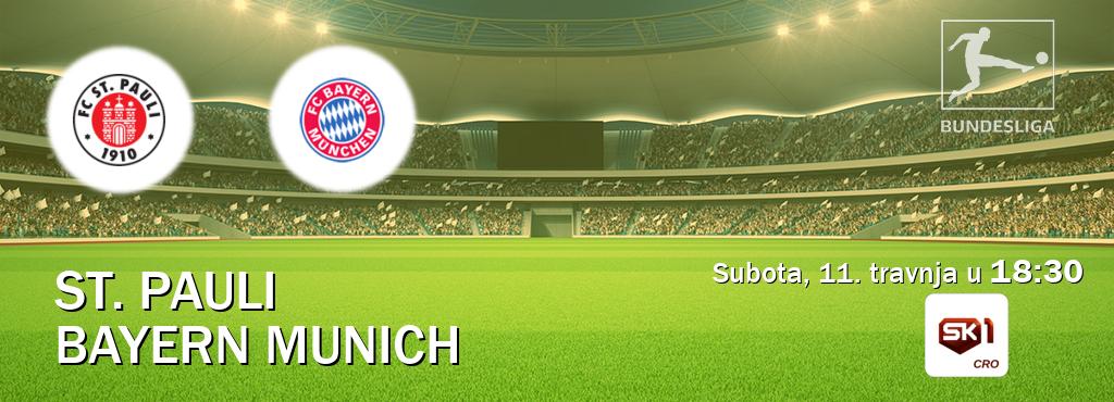 Izravni prijenos utakmice St. Pauli i Bayern Munich pratite uživo na Sportklub 1 (subota, 11. travnja u  18:30).