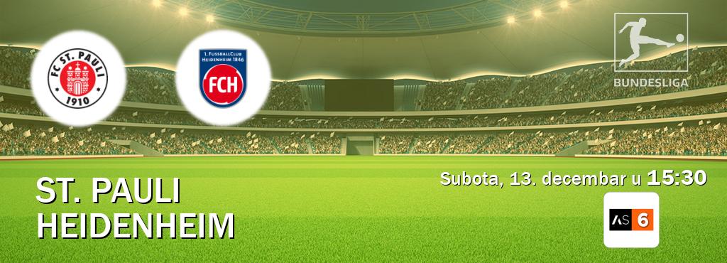 Izravni prijenos utakmice St. Pauli i Heidenheim pratite uživo na Arena Sport 6 (subota, 13. decembar u  15:30).