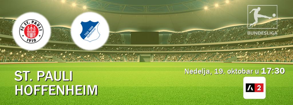 Izravni prijenos utakmice St. Pauli i Hoffenheim pratite uživo na Arena Sport 2 (nedelja, 19. oktobar u 17:30). Izravni prijenos utakmice St. Pauli i Hoffenheim pratite uživo na Arena Sport 2 (nedelja, 19. oktobar u 17:30).