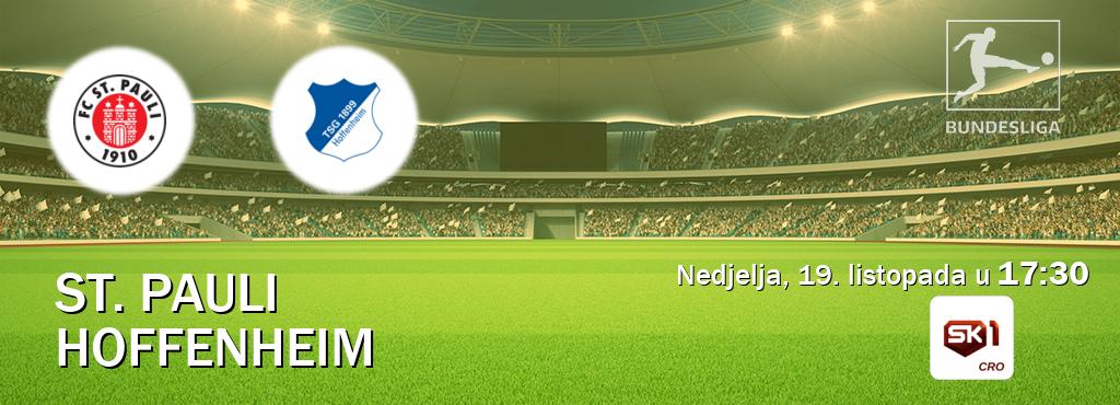 Izravni prijenos utakmice St. Pauli i Hoffenheim pratite uživo na Sportklub 1 (nedjelja, 19. listopada u 17:30). Izravni prijenos utakmice St. Pauli i Hoffenheim pratite uživo na Sportklub 1 (nedjelja, 19. listopada u 17:30).