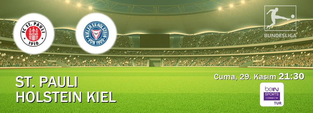 Karşılaşma St. Pauli - Holstein Kiel Bein Sports Connect'den canlı yayınlanacak (Cuma, 29. Kasım  21:30).